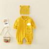 Newborn Infant Baby Knitted Romper Cotton Long Sleeve Boy Girl Sweater Clothes Baby Baby Boy First Birthday Outfit (Yellow, 9-12 Months) view 3