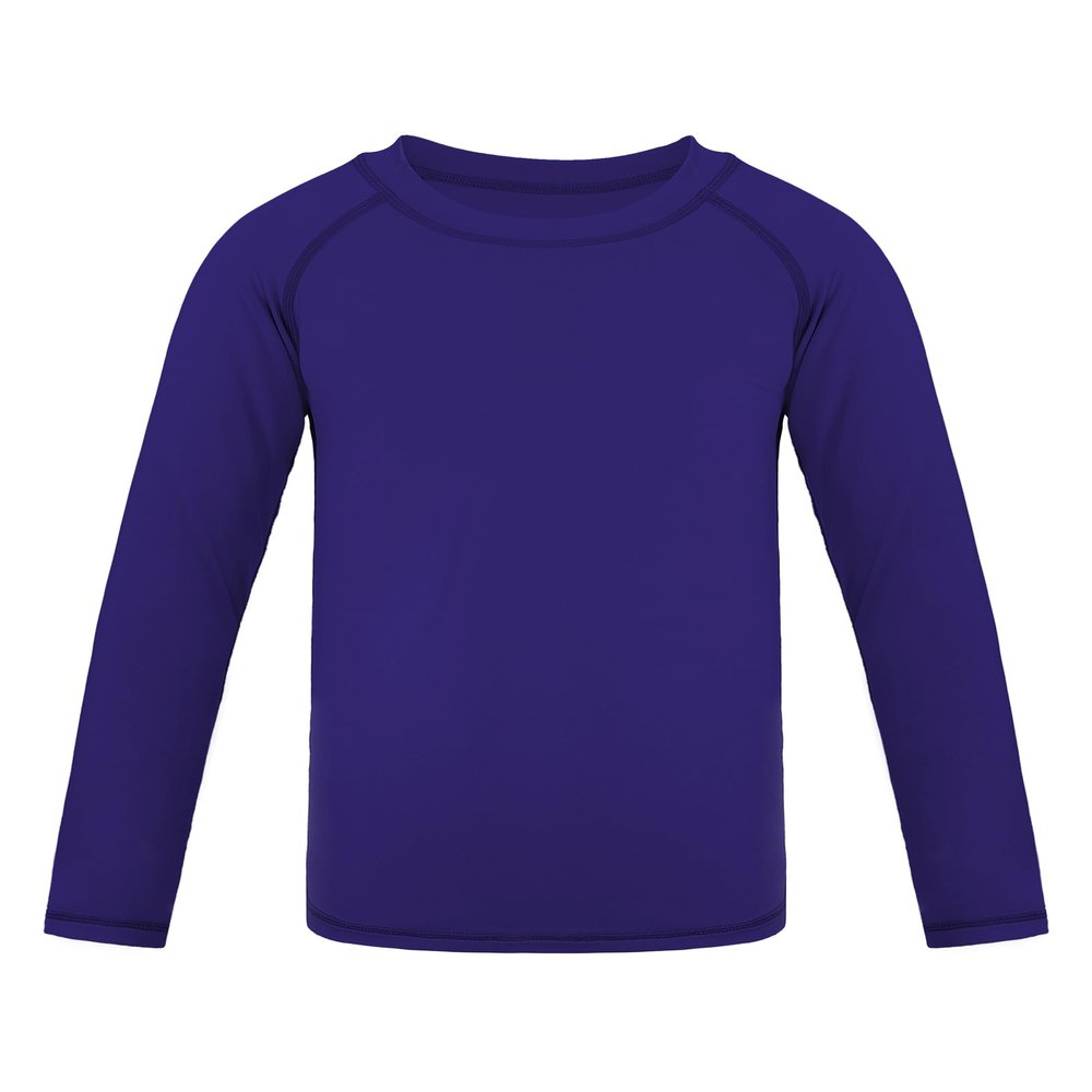 Auranso Boys Rash Guard Swim Shirt UPF 50+ Long Sleeve Sun Protection Quick Dry Shirt Navy 6-7Years