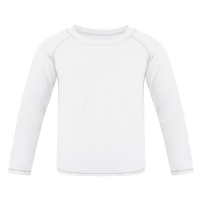 Auranso Boys Rash Guard Swim Shirt UPF 50+ Long Sleeve Sun Protection Quick Dry Shirt White 6-7Years