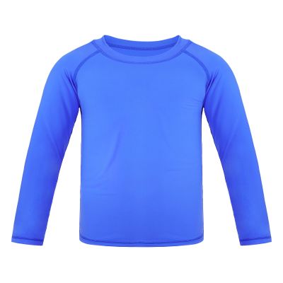 Auranso Boys Rash Guard Swim Shirt UPF 50+ Long Sleeve Sun Protection Quick Dry Shirt Ethereal Blue 8-9Years