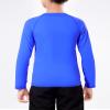 Auranso Boys Rash Guard Swim Shirt UPF 50+ Long Sleeve Sun Protection Quick Dry Shirt Ethereal Blue 8-9Years view 2