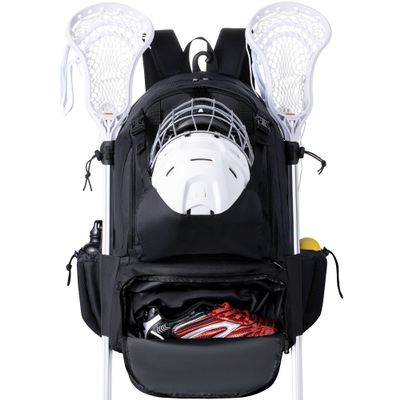 GoHimal Lacrosse Bag Extra Large Lacrosse Backpack Black
