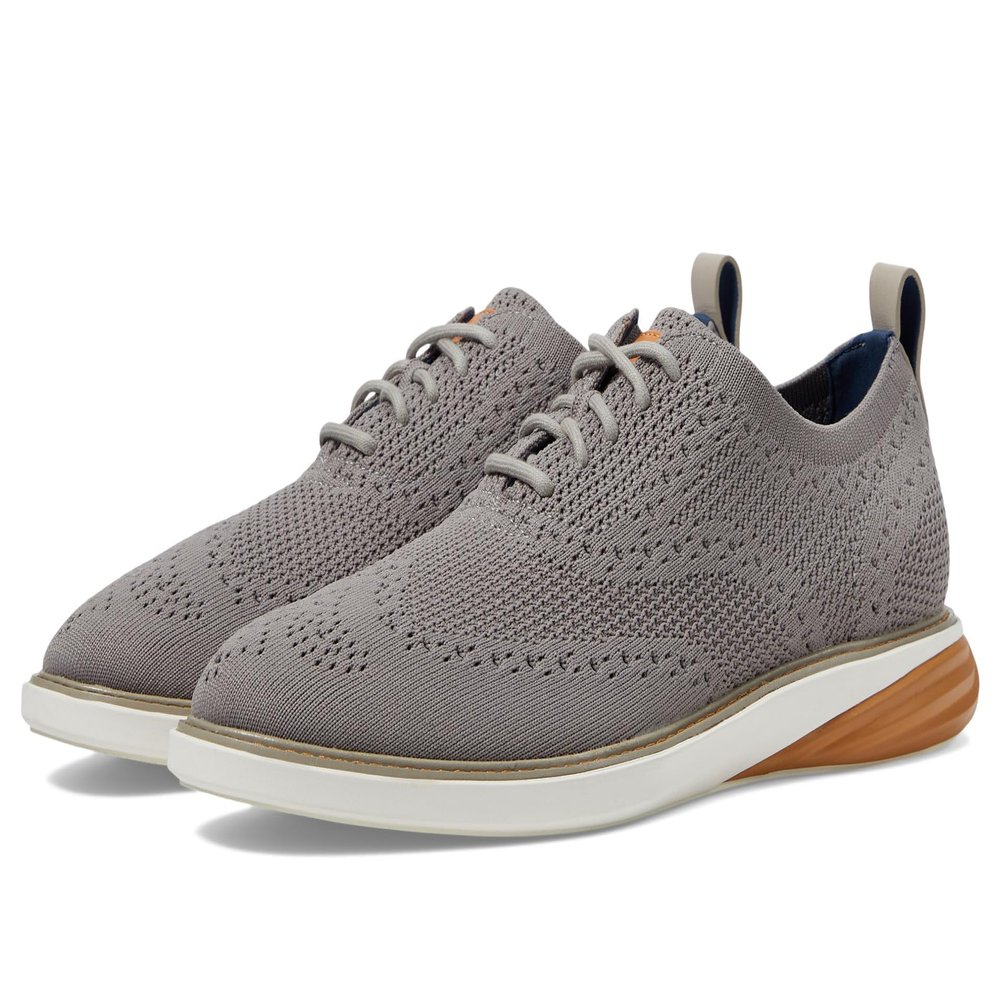 Cole Haan Men's GrandEvOlution Stitchlite Oxford, Cloudburst/Ivory/Natural Tan, 12-M US