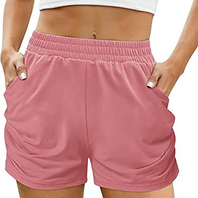 Uillui Shorts for Women Gym Athletic Sports Yoga Shorts Outdoor Running Workout Shorts Summer Comfort Homewear Casual Shorts