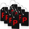 8 Pcs Initial Letter A-Z Luggage Tags Silicone Suitcase Instrument Tag with Name Card and Stainless Steel Loop(Letter P,Red, Black) view 1