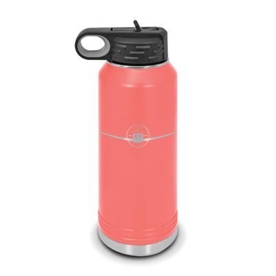 RDW F33A Water Bottle 32 oz - Laser Engraved w/Flip Top Removable Straw - Polar Camel - Stainless Steel - Vacuum Insulated - Double Walled - Drinkware Bottles - Aircraft - Coral