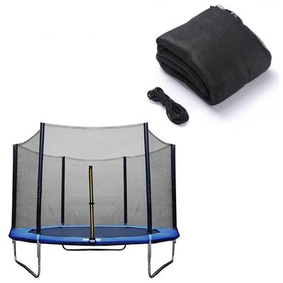 EEYZD Trampoline Safety Net, 10 12 14Ft Weather-Resistant Replacement Enclosure Net with Double-Headed Zipper, Protection Buckle(Net Only),10FT 6 Pole