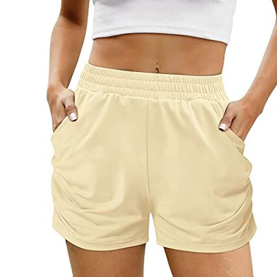 Uillui Shorts for Women Gym Athletic Sports Yoga Shorts Outdoor Running Workout Shorts Summer Comfort Homewear Casual Shorts
