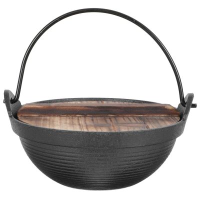 YARNOW 1pc Japanese Hot Pot Korean Hot Pot Outdoor Stove Cookware Stew Japanese Nabe Iron Cast Iron Cooking Hiking Cookware Small Outdoor Hanging
