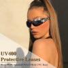 Dexspoeny Y2K Sunglasses for Women - 2Pcs Star Rimless Shield Wrap Around, 2000s Trendy Aesthetic Glasses Shades view 4