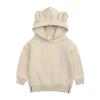 Medium Hoodie Infant Boys Solid Ear Toddler Sweatshirt Cute Top Girls Baby Hoodie Boys Tops Toddler (Beige, 9-12 Months) view 1