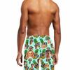 Custom Mens Swim Trunks Personalized Swim Trunks with Face Photo, Tropical Pineapple Print Beach Board Shorts Quick Dry Swimsuits Customized Funny Surfing Shorts Gifts for Dad Husband BF view 2
