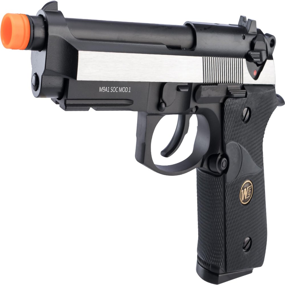 Evike Airsoft - WE-Tech M9A1 Metal Gas Blowback Airsoft Pistol (Color: Two-Tone/Gun Only) - (PID: 34336)