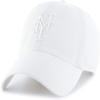 47 MLB Black White Clean Up Adjustable Hat Cap, Adult One Size (New York Mets White/White) view 1