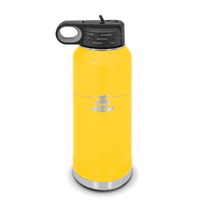CH-53 Super Stallion Water Bottle 32 oz - Laser Engraved w/ Flip Top Removable Straw - Polar Camel - Stainless Steel - Vacuum Insulated - Double Walled - Drinkware Bottles - ch53 helicopter - Yellow