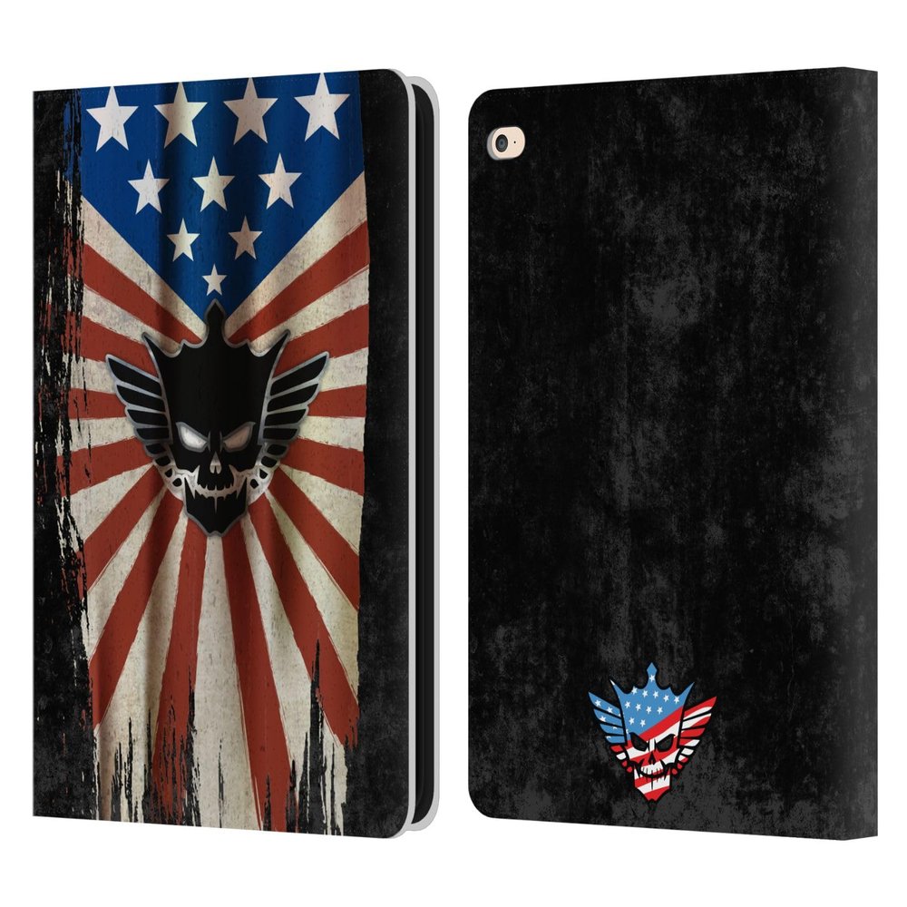 Head Case Designs Officially Licensed WWE Distressed Flag Cody Rhodes Leather Wallet Case Compatible with Apple iPad Air 2 (2014)