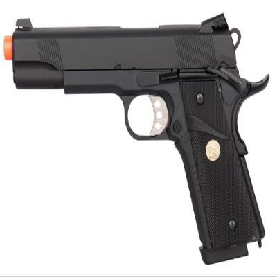 Goldenball X Double Bell M1911 MEU GBB Gas Blowback Airsoft Pistol - Black