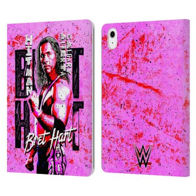 Head Case Designs Officially Licensed WWE Graphics Bret Hart Leather Wallet Case Compatible with Apple iPad Air 11 2020/2022/2024/2025