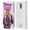 Head Case Designs Officially Licensed WWE Something Twisted Alexa Bliss Leather Book Wallet Case Cover Compatible with Motorola Moto G41 view 1