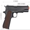 Goldenball X Double Bell M1911 GBB Airsoft Pistol Type 1 - Black view 2