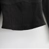 Women's Tops Square Neck Long Sleeve Fleece Shirt Black S view 3