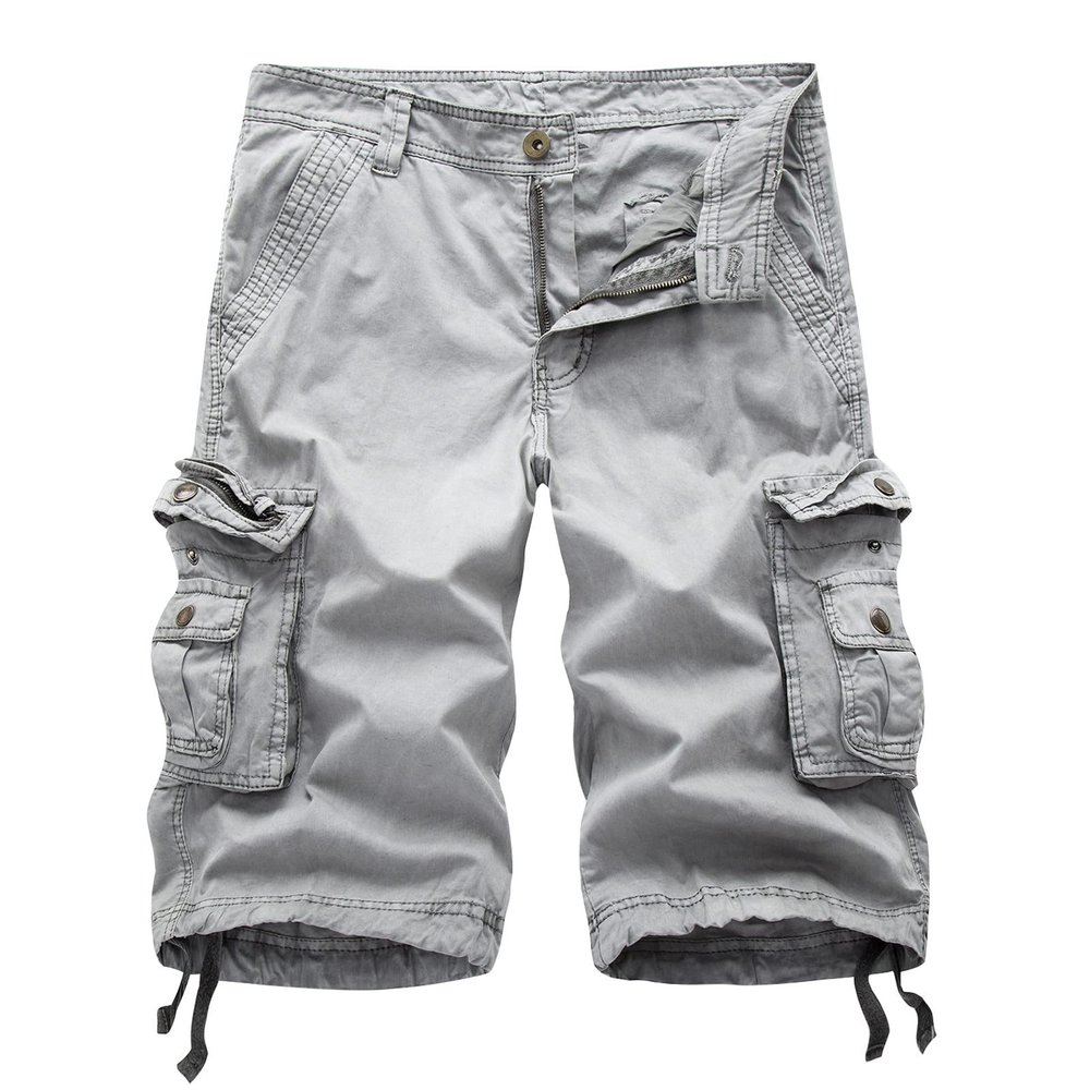 Mesh Gym Shorts Mens Quick Dry Cargo Shorts Fashion Outdoor Multi Pockets Tooling Shorts Stylish Casual Cotton Linen Solid Shorts Men Shorts 5 Inch Gray 4X