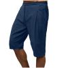 6 Inch Shorts Golf Shorts Men 9 Inch Inseam Loose Comfy Cotton Linen Drawstring Shorts Summer Beach Elastic Waist Shorts Work 7 Inch Inseam Shorts Men Stretch Navy 5X view 1