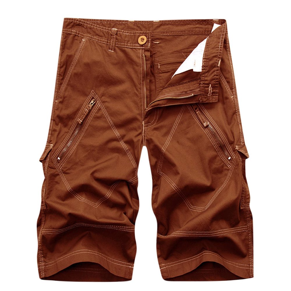 Shorts for Men 9 Inch Khaki Cargo Shorts for Men 2023 Casual Loose Buckle Zipper Multi Pockets Tooling Shorts Regular Fit Outdoor Pants Linen Shorts for Women 9 Inch Inseam Red 5X