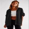 Womens Oversized Waffle Knit Tops Zip Up Hoodies Shirt Jacket Y2K Clothes Teen Girl Fall Casual Shackets with Pockets view 4