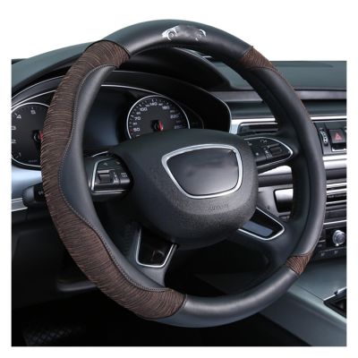 FUERU Car Steering Wheel Cover Set Car Steering Wheel Cover Ice Silk Leather Stretch Breathable Car Interior Accessories (Color : 5#)