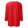 3/4 Sleeve Tee Shirts for Women Summer Tops for Women Trendy Womens Vneck Tops Gym Tops Cute Women Tops Womens Graphic T Shirts Black Crop Top Plus Size view 4