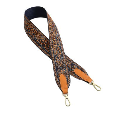 Bohemian Canvas Shoulder Strap Accessory Crossbody Ethnic Style Replacement Wide Bag Strap DIY Crossbody/Shoulder Bags (Color : Orange, Size : 94cm)
