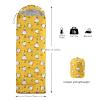 Axolotl Cute Duck Sleeping Bag with Green Leaves for Kids AdultsLightweight Warm Cold Weather Cartoon Farmhouse Duck Sleeping Bags,Waterproof Portable Sleeping Bag for Camping Outdoor Indoor,Yellow view 3