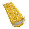 Axolotl Cute Duck Sleeping Bag with Green Leaves for Kids AdultsLightweight Warm Cold Weather Cartoon Farmhouse Duck Sleeping Bags,Waterproof Portable Sleeping Bag for Camping Outdoor Indoor,Yellow view 4