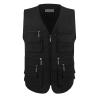 OU YA WOLF Men's Lightweight Utility Casual Travel Fishing Safari Multi Pocket Outdoor Vest XX-Large Black view 1
