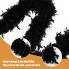 FeelfunFeather Black Feather Boa - 45g 2 Yards Turkey Boas Feathers for Party Bulk Wedding Concert Carnival Halloween Christmas Costume Decoration view 2