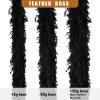 FeelfunFeather Black Feather Boa - 45g 2 Yards Turkey Boas Feathers for Party Bulk Wedding Concert Carnival Halloween Christmas Costume Decoration view 3