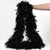FeelfunFeather Black Feather Boa - 45g 2 Yards Turkey Boas Feathers for Party Bulk Wedding Concert Carnival Halloween Christmas Costume Decoration view 4
