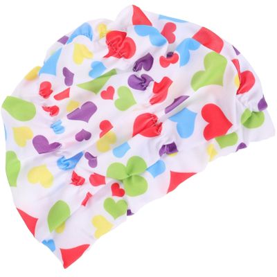 BESPORTBLE Women's Swimming Cap Long Hair Swim Cap for Women Anti-Slip Design Decorative Print for Swimmers