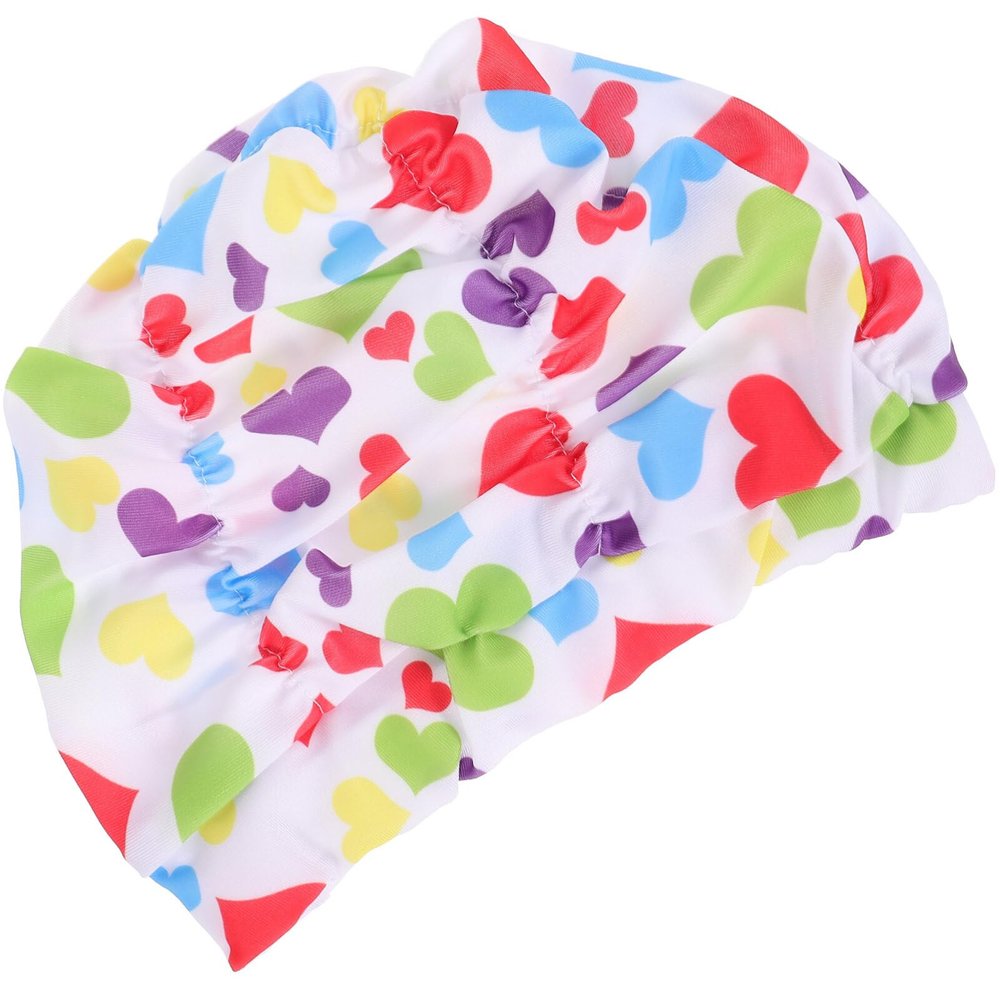 BESPORTBLE Women's Swimming Cap Long Hair Swim Cap for Women Anti-Slip Design Decorative Print for Swimmers