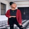 Arshiner Big Girls Thick Knit Open Front Cardigan Holiday Long Sleeve Drop Shoulder Oversized Fall Coats Red view 4