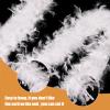 FeelfunFeather White Feather Boa - 45g 2 Yards Turkey Boas Feathers for Party Bulk Wedding Concert Carnival Halloween Christmas Costume Decoration view 2