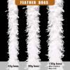 FeelfunFeather White Feather Boa - 45g 2 Yards Turkey Boas Feathers for Party Bulk Wedding Concert Carnival Halloween Christmas Costume Decoration view 3