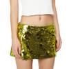 Women Shiny Sequin Mini Skirt Low Rise Y2k Glitter Pencil Skirts Bodycon Streetwear Sparkly Dance Party Short Skirt(B Green,L) view 1
