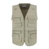 OU YA WOLF Men's Outdoor Multi Pockets Cargo Travel Camera Fishing Safari Utility Vests Medium Khaki view 1