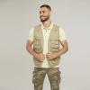 OU YA WOLF Men's Outdoor Multi Pockets Cargo Travel Camera Fishing Safari Utility Vests Medium Khaki view 2