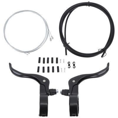 Alomejor Brake Set, Smooth Cycling Brakes Handle Set for Mountain and Road Bikes 31.8mm Installation Diameter
