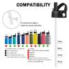 LLCJYYCY Lids with Straw for Hydroflask Wide Mouth 20 32 40 oz, Flex Straw Lid Fit for Hydro Flask Sports Water Bottles, Flexible Handle Replacement Lid Straws Cap Top Accessories (Green) view 2