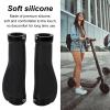 2 Pieces Electric Scooter Handle Sleeve Silicone Prevent Slip Replacement Scooter Handle Bar Grip Cover (Black) view 4