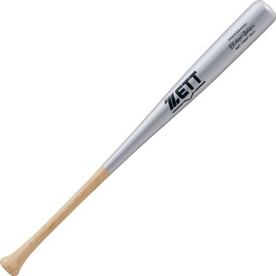 ZETT BWT17084P Baseball Hard Baseball Bat, Wooden (Gochiku), Excellent Balance, 33.1 inches (84 cm), 31.8 oz (900 g), Silver (1300GE)